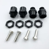 Maxbell 12mm to 17mm Wheel Hex Hub Adapter Conversion for 1/10 RC Car Black
