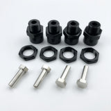 Maxbell 12mm to 17mm Wheel Hex Hub Adapter Conversion for 1/10 RC Car Black