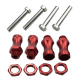 Maxbell 12mm to 17mm Wheel Hex Hub Adapter Conversion for 1/10 RC Car 30mm Red