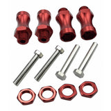 Maxbell 12mm to 17mm Wheel Hex Hub Adapter Conversion for 1/10 RC Car 30mm Red