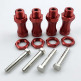 Maxbell 12mm to 17mm Wheel Hex Hub Adapter Conversion for 1/10 RC Car 30mm Red