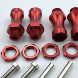 Maxbell 12mm to 17mm Wheel Hex Hub Adapter Conversion for 1/10 RC Car 30mm Red