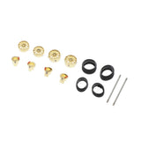 Max Maxb Modified Wheel Hub 1/64 Car Rubber Tire for Tomica Hotwheels Golden-A