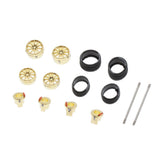 Max Maxb Modified Wheel Hub 1/64 Car Rubber Tire for Tomica Hotwheels Golden-A