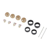 Max Maxb Modified Wheel Hub 1/64 Car Rubber Tire for Tomica Hotwheels Copper-B
