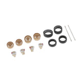 Max Maxb Modified Wheel Hub 1/64 Car Rubber Tire for Tomica Hotwheels Copper -A