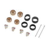 Max Maxb Modified Wheel Hub 1/64 Car Rubber Tire for Tomica Hotwheels Copper -A