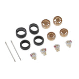 Max Maxb Modified Wheel Hub 1/64 Car Rubber Tire for Tomica Hotwheels Copper -A