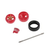 Max Maxb Modified Wheel Hub 1/64 Car Rubber Tire for Tomica Hotwheels Red Golden -B