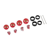Max Maxb Modified Wheel Hub 1/64 Car Rubber Tire for Tomica Hotwheels Red Golden -B
