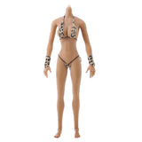 Max 1:6 Flexible Large Bust Female Seamless Body Dismantle Foot Brown Color