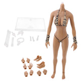 Max 1:6 Flexible Large Bust Female Seamless Body Dismantle Foot Brown Color
