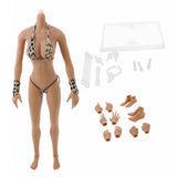 Max 1:6 Flexible Large Bust Female Seamless Body Dismantle Foot Brown Color