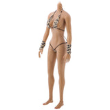Max 1:6 Flexible Large Bust Female Seamless Body Dismantle Foot Brown Color