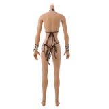 Max 1:6 Flexible Large Bust Female Seamless Body Dismantle Foot Brown Color