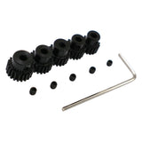 Maxbell 5 Pieces 1/8 RC Car 48P 3.17mm Pinion Motor Gear Brush Brushness for 17T-21T