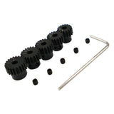 Maxbell 5 Pieces 1/8 RC Car 48P 3.17mm Pinion Motor Gear Brush Brushness for 17T-21T