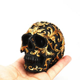 Max Halloween Resin Skull Head Statue Sculpt Carving Human Skeleton Decoration
