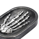 Max Resin Hand Skeleton Bath Shower Soap Tray Dish Storage Holder Plate Black