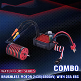 Max Brushless Motor 25A ESC Set w/ Heat Sink Universal for 1/16 1/18 Buggy Spare 4800KV