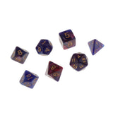 Max 7pcs Polyhedral Dice D4 D6 D8 D10 D12 D20 for DnD RPG Games Blue Purple