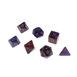 Max 7pcs Polyhedral Dice D4 D6 D8 D10 D12 D20 for DnD RPG Games Blue Purple