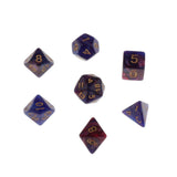Max 7pcs Polyhedral Dice D4 D6 D8 D10 D12 D20 for DnD RPG Games Blue Purple