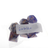 Max 7pcs Polyhedral Dice D4 D6 D8 D10 D12 D20 for DnD RPG Games Blue Purple