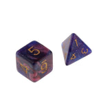 Max 7pcs Polyhedral Dice D4 D6 D8 D10 D12 D20 for DnD RPG Games Blue Purple