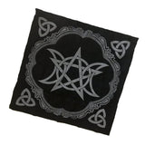 Max 1x Altar Tarot Table Card Cloth Moon Velvet Tapestry 49cm Black Square