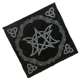 Max 1x Altar Tarot Table Card Cloth Moon Velvet Tapestry 49cm Black Square