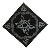 Max 1x Altar Tarot Table Card Cloth Moon Velvet Tapestry 49cm Black Square