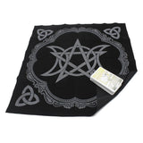 Max 1x Altar Tarot Table Card Cloth Moon Velvet Tapestry 49cm Black Square