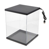 Max Clear Acrylic Plastic Display Box Case Dustproof Protection with Lights LED