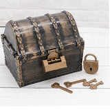 Max Maxb Kids Pirate Treasure Chest Toy Antique Party Favors Props Decoration Bronze