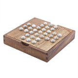 Max Maxb Handmade Wooden Solitaire Game Puzzle Set - 33 x 12mm Art Toy