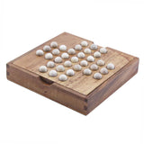 Max Maxb Handmade Wooden Solitaire Game Puzzle Set - 33 x 12mm Art Toy