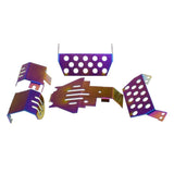 Max Maxb Colorful Steel Chassis Skid Plate Guards Combo for TRAXXAS TRX4 RC Crawler