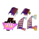 Max Maxb Colorful Steel Chassis Skid Plate Guards Combo for TRAXXAS TRX4 RC Crawler