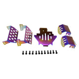 Max Maxb Colorful Steel Chassis Skid Plate Guards Combo for TRAXXAS TRX4 RC Crawler