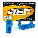 Max Maxb 2Piece Aolly Front Hub Carrier 102010 02015 for 1/10 HSP 94123 RC Car Blue