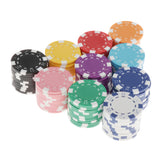 Maxbell 100pcs Poker Chips Casino Supply Board Games Chips Set