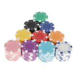 Maxbell 100pcs Poker Chips Casino Supply Board Games Chips Set