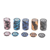 Maxbell 100pcs Chips Wheat Striped Poker Chips Casino Token 1 5 10 50 100
