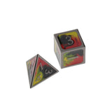 Max Maxb Polyhedral Dice Multi-sided Metal for Dragon Scales DnD Pathfinder RPG Dices red yellow black