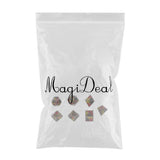 Max Maxb Polyhedral Dice Multi-sided Metal for Dragon Scales DnD Pathfinder RPG Dices red yellow black