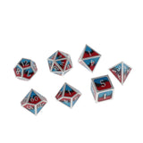 Max Maxb Polyhedral Dice Multi-sided Metal for Dragon Scales DnD Pathfinder RPG Dices red black blue