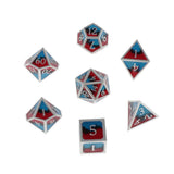 Max Maxb Polyhedral Dice Multi-sided Metal for Dragon Scales DnD Pathfinder RPG Dices red black blue
