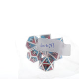 Max Maxb Polyhedral Dice Multi-sided Metal for Dragon Scales DnD Pathfinder RPG Dices red black blue