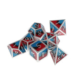 Max Maxb Polyhedral Dice Multi-sided Metal for Dragon Scales DnD Pathfinder RPG Dices red black blue